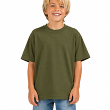Load image into Gallery viewer, Personalized kids' T-shirt in army green