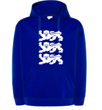 Lae piltide sirvija Rukkilillesinine kapuutsiga pusa kolme lõvi logoga