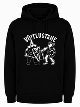 Lae piltide sirvija Must kapuutsiga pusa võitlejate logoga