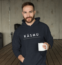 Load image into Gallery viewer, Navy blue hoodie with wavy logo