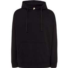 Load image into Gallery viewer, Black hoodie with wavy logo