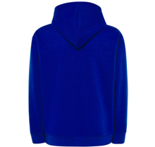 Load image into Gallery viewer, Royal blue hoodie with wavy logo