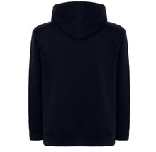Load image into Gallery viewer, Navy blue hoodie with wavy logo