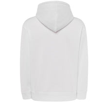 Load image into Gallery viewer, White hoodie with printed text