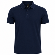 Load image into Gallery viewer, Personalized Mens' polo with custom name print in vavy
