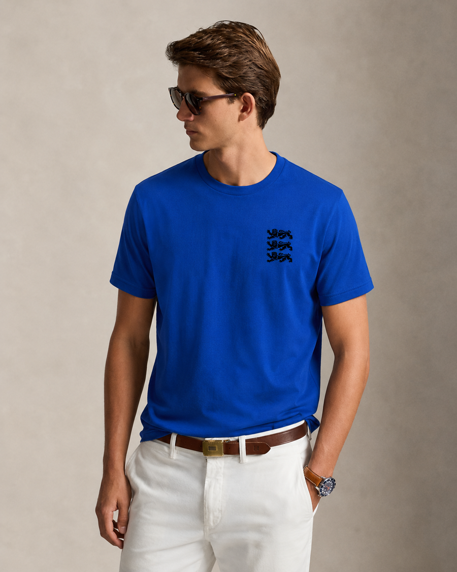 Blue T-shirt with small Lions Logo
