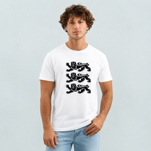 Load image into Gallery viewer, White personalized men's T-shirt with custom logo print
