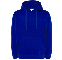 Load image into Gallery viewer, Royal blue hoodie with wavy logo
