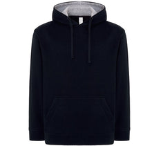 Load image into Gallery viewer, Navy blue hoodie with wavy logo
