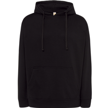Load image into Gallery viewer, Black hoodie with wavy logo
