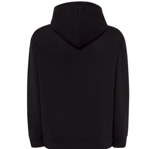 Black hoodie with wavy logo