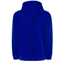 Load image into Gallery viewer, Royal blue hoodie with wavy logo
