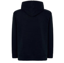 Load image into Gallery viewer, Navy blue hoodie with wavy logo
